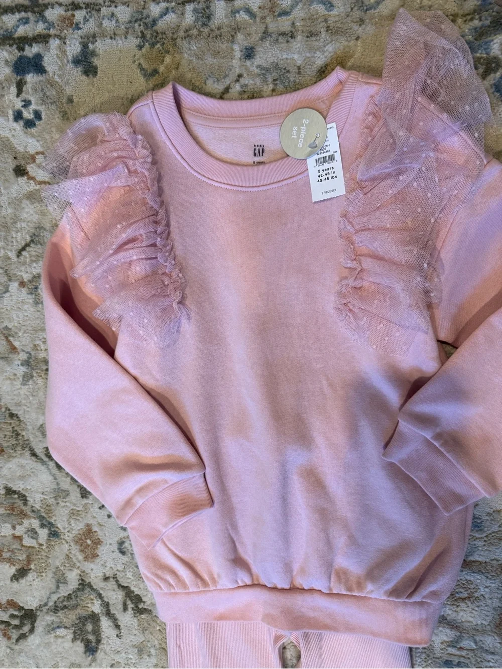 Toddler Tulle Sweatshirt & Rib Flare Leggings Set